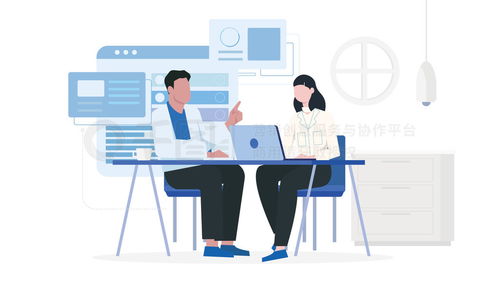 扁平化插畫 商務辦公場景團隊談論扁平化互聯(lián)網(wǎng)信息圖案 免費下載 插畫圖片 8000像素 千圖網(wǎng)